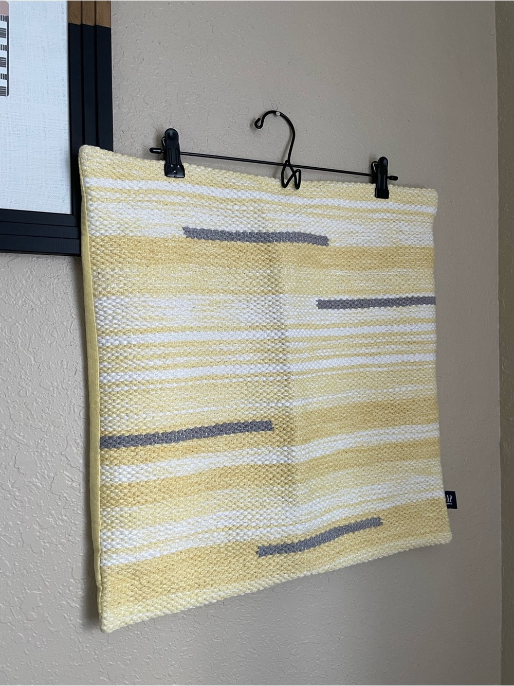 Gap Woven Throw Pillow Case Cover 20 x 20 in Zipper Square